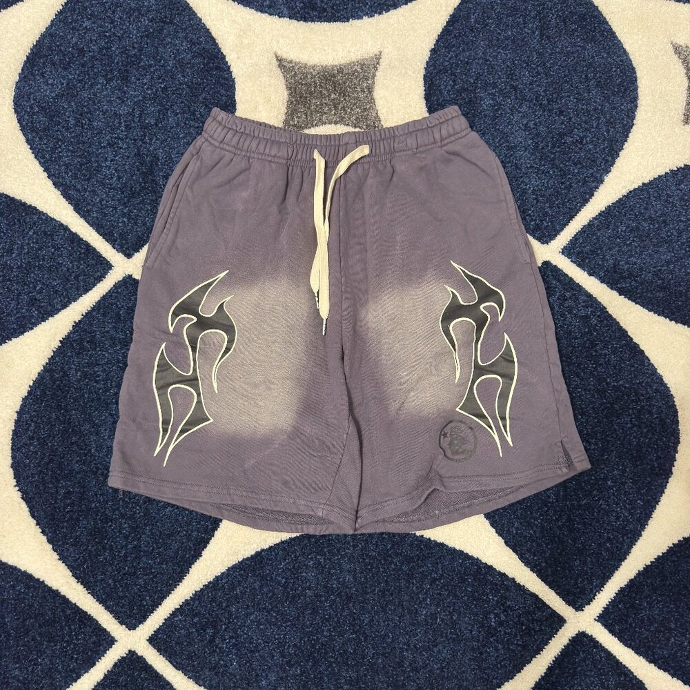 Hellstar Flame Shorts Gray Mens Size Large